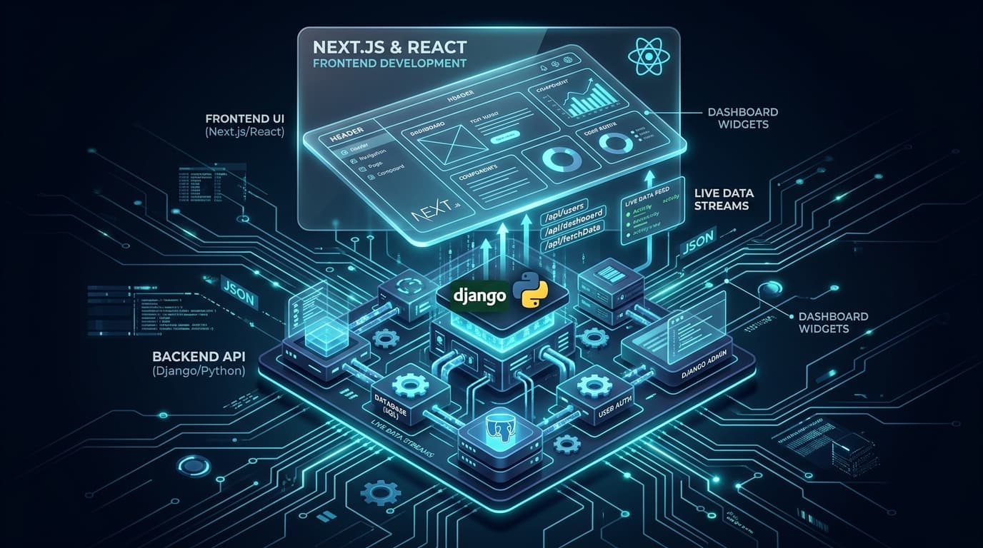 Full-Stack Web Application Development technical infographic
