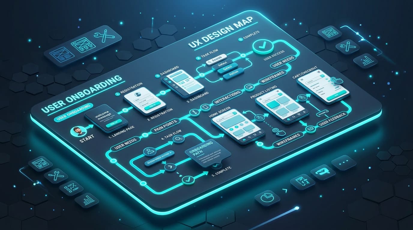 UX Research & Product Experience Design technical infographic