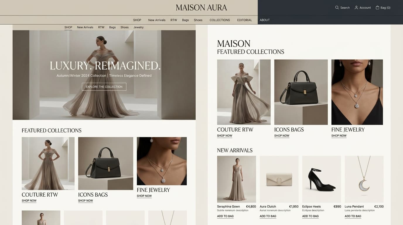 Luxury Commerce Storefront Platform
