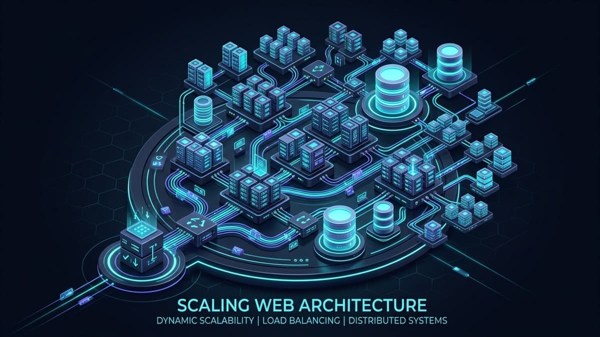 Asynchronous Task Mesh infographic emblem